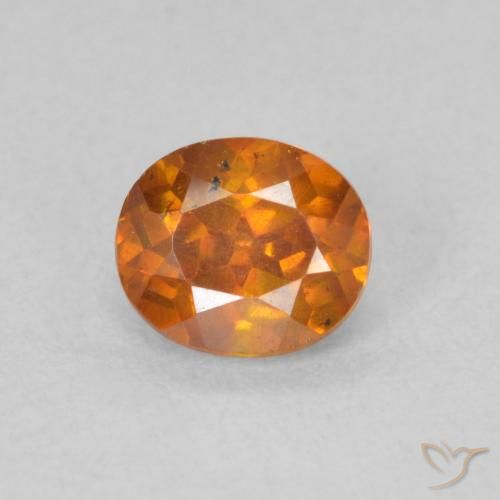 0.66ct 天然 ミディアムオレンジ 閃亜鉛鉱, 楕円形, SI