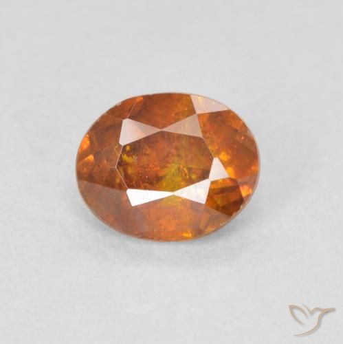 0.68ct 天然 茶色がかったオレンジ 閃亜鉛鉱, 楕円形, SI
