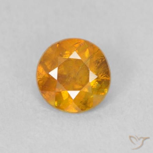 0.42ct 天然 ハニーオレンジ 閃亜鉛鉱, ラウンド, SI
