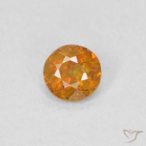 0.24ct 天然 アースオレンジ 閃亜鉛鉱, ラウンド, SI