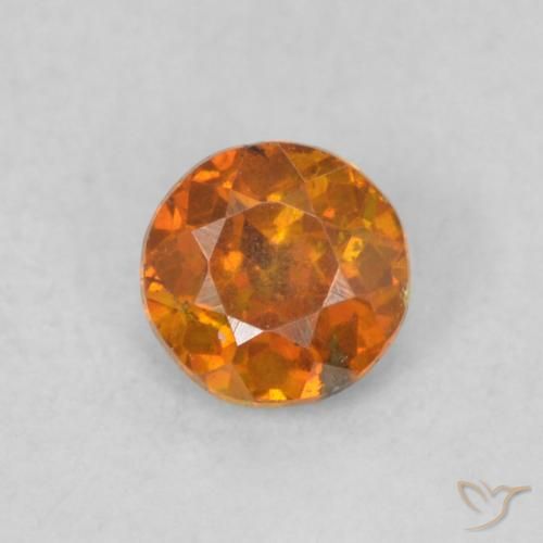 0.27ct 天然 アースオレンジ 閃亜鉛鉱, ラウンド, VS-SI