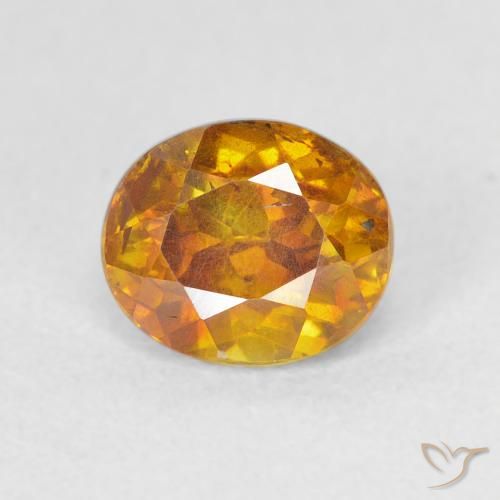 1.46ct 天然 ディープオレンジ 閃亜鉛鉱, 楕円形, VS-SI