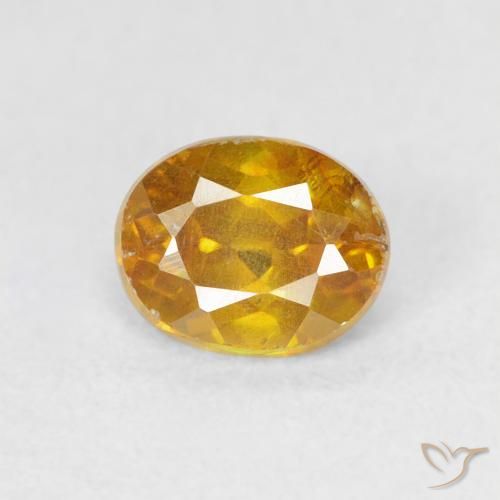 0.79ct 天然 アプリコットオレンジ 閃亜鉛鉱, 楕円形, VS-SI
