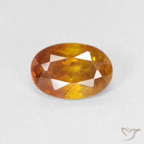 0.87ct 天然 ミディアムオレンジ 閃亜鉛鉱, 楕円形, VS-SI