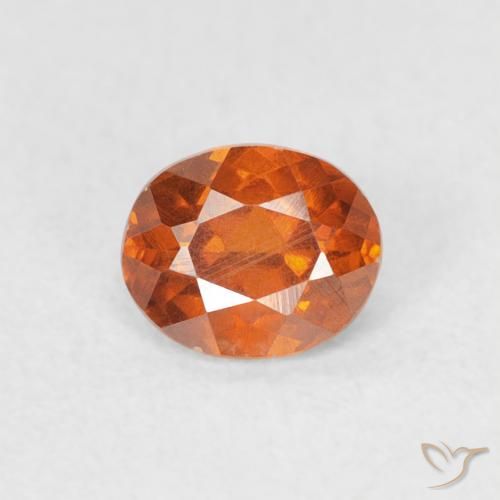 0.40ct 天然 ディープオレンジ 閃亜鉛鉱, 楕円形, VS-SI