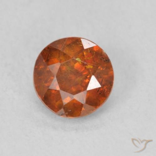 0.72ct 天然 赤みがかったオレンジ 閃亜鉛鉱, ラウンド, SI