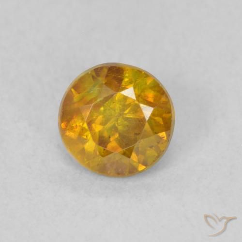 0.62ct 天然 ゴールドブラウン 閃亜鉛鉱, ラウンド, SI