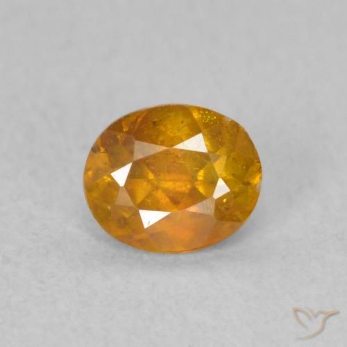 0.50ct 天然 ゴールドブラウン 閃亜鉛鉱, 楕円形, SI
