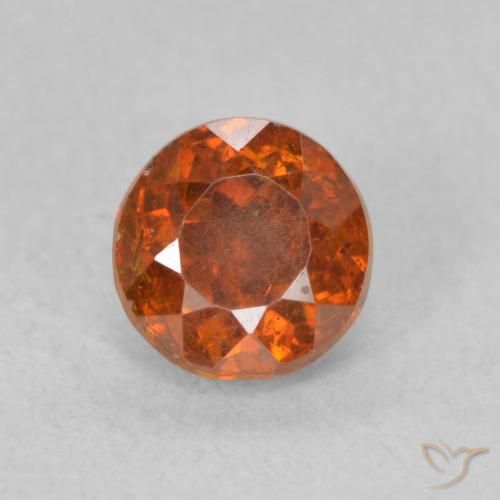 0.85ct 天然 Medium Dark-Orange 閃亜鉛鉱, ラウンド, SI