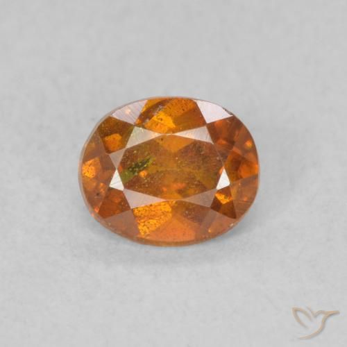 0.55ct 天然 Medium Dark-Orange 閃亜鉛鉱, 楕円形, SI