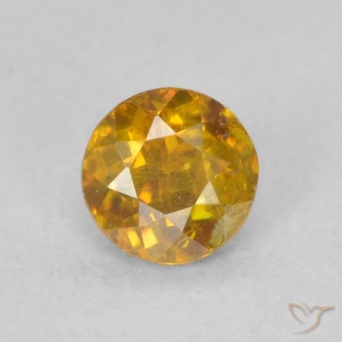 0.39ct 天然 アースオレンジ 閃亜鉛鉱, ラウンド, SI