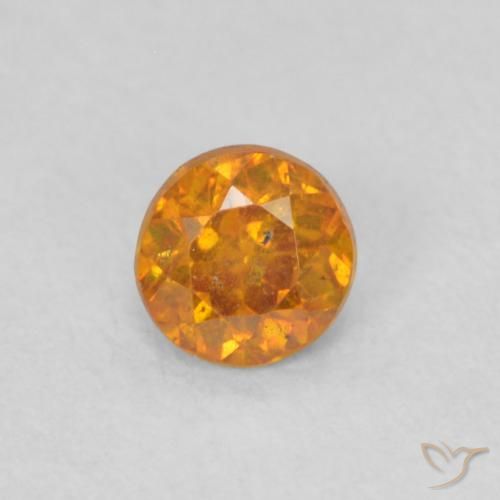 0.27ct 天然 アプリコットオレンジ 閃亜鉛鉱, ラウンド, SI