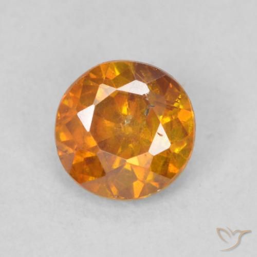 0.35ct 天然 アースオレンジ 閃亜鉛鉱, ラウンド, SI