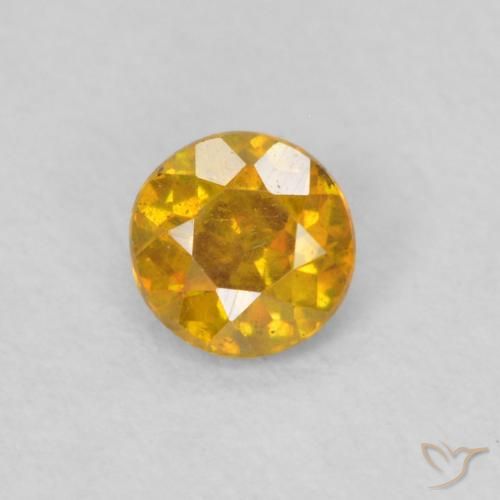 0.30ct 天然 ゴールドオレンジ 閃亜鉛鉱, ラウンド, SI