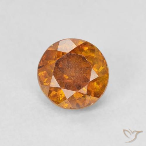 0.80ct 天然 ゴールドブラウン 閃亜鉛鉱, ラウンド, VS-SI