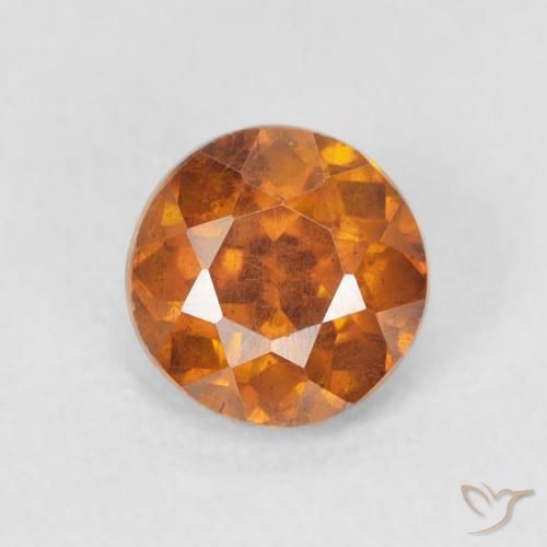 0.95ct 天然 アーシーオレンジ 閃亜鉛鉱, ラウンド, VS-SI