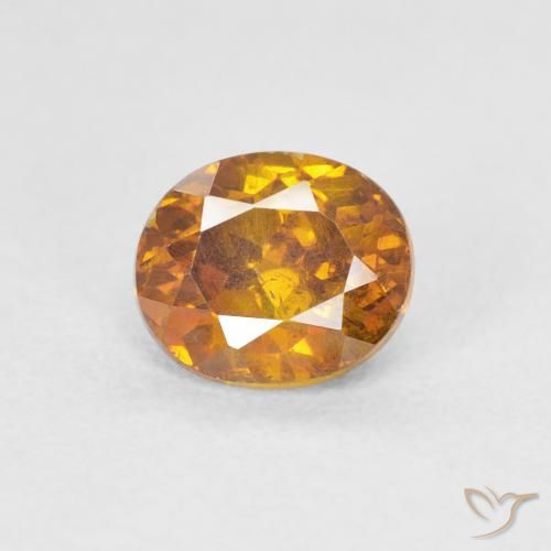 1.25ct 天然 ゴールドブラウン 閃亜鉛鉱, 楕円形, SI