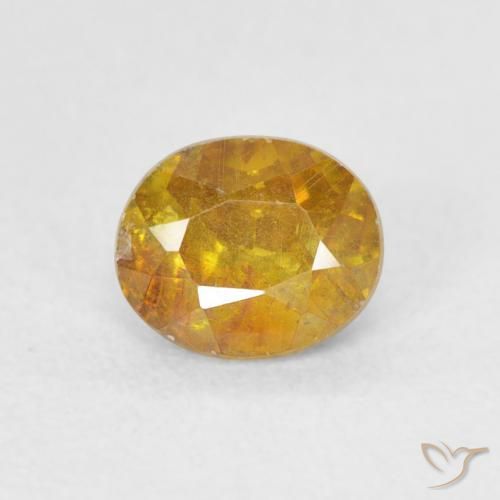 0.75ct 天然 ゴールドブラウン 閃亜鉛鉱, 楕円形, SI