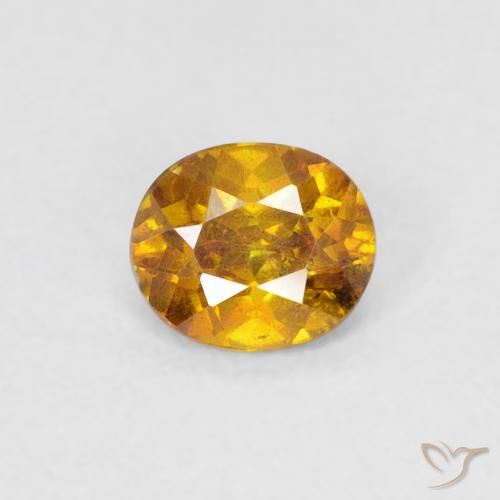 0.47ct 天然 ゴールドブラウン 閃亜鉛鉱, 楕円形, SI