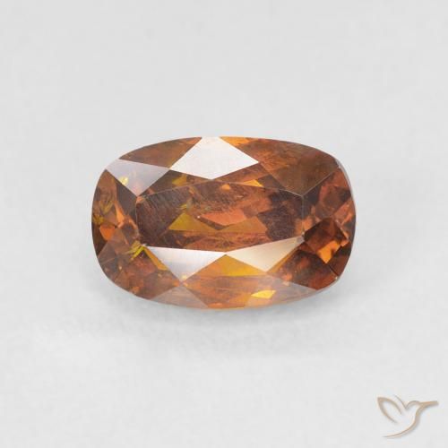 1.46ct 天然 ディープオレンジ 閃亜鉛鉱, クッション, SI