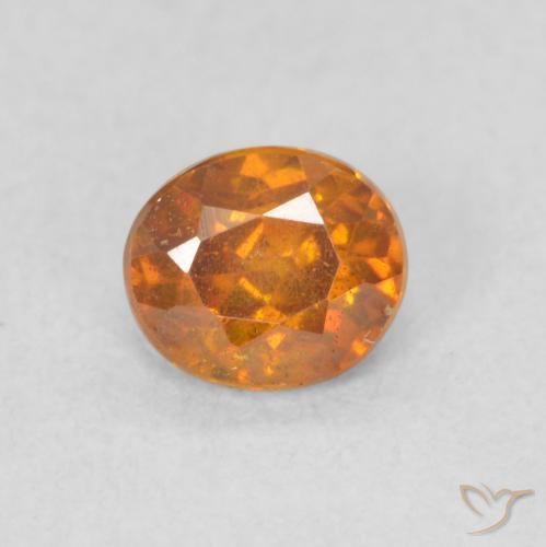 0.54ct 天然 アンバーオレンジ 閃亜鉛鉱, 楕円形, SI