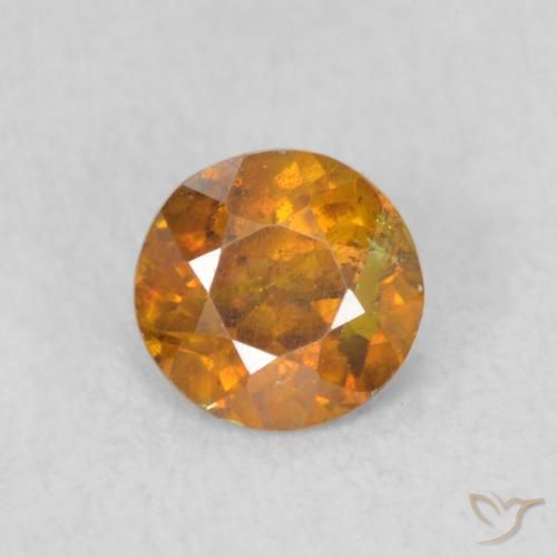 0.47ct 天然 茶色がかったオレンジ 閃亜鉛鉱, ラウンド, SI