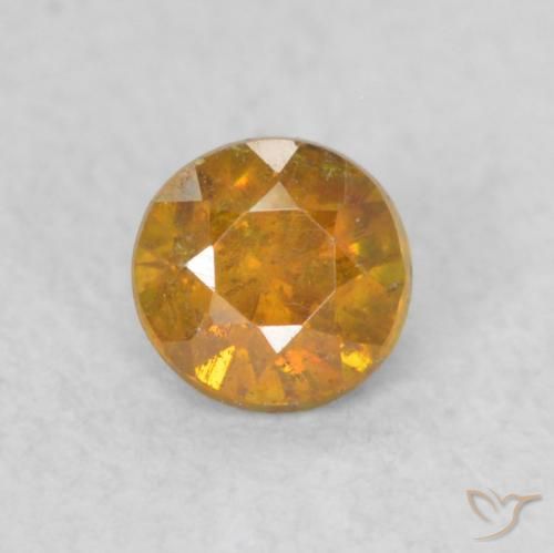 0.26ct 天然 Medium Light-Orange 閃亜鉛鉱, ラウンド, SI