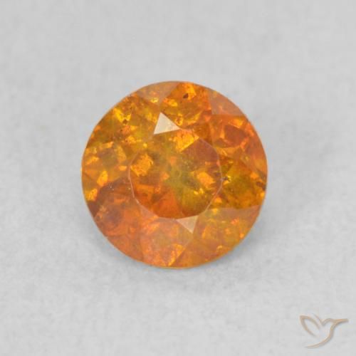 0.70ct 天然 アンバーオレンジ 閃亜鉛鉱, ラウンド, SI