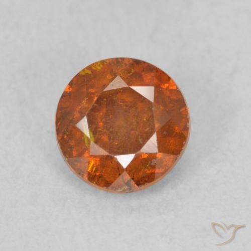 0.72ct 天然 アンバーオレンジ 閃亜鉛鉱, ラウンド, SI