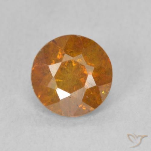 1.04ct 天然 ディープオレンジ 閃亜鉛鉱, ラウンド, SI