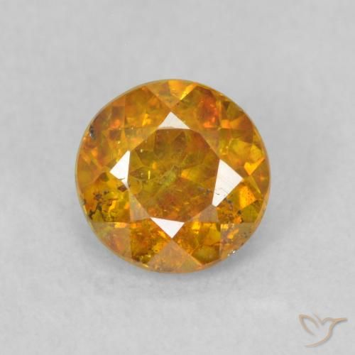 0.78ct 天然 Medium Light-Orange 閃亜鉛鉱, ラウンド, SI