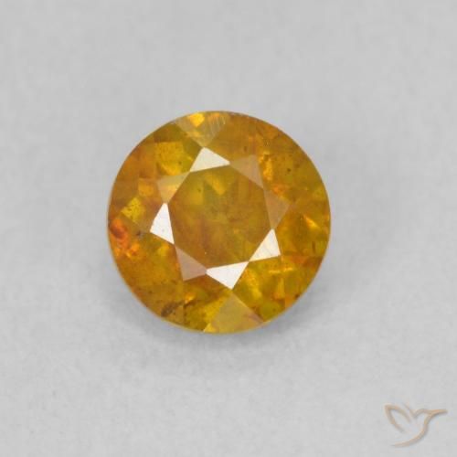 0.66ct 天然 ハニーオレンジ 閃亜鉛鉱, ラウンド, SI