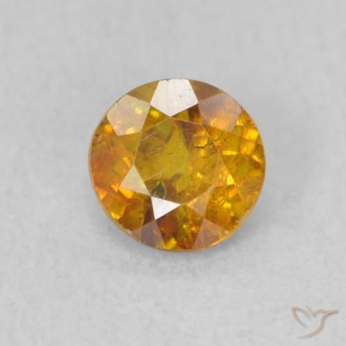 0.51ct 天然 ゴールドブラウン 閃亜鉛鉱, ラウンド, SI
