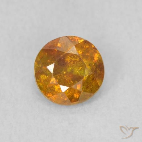 0.47ct 天然 茶色がかったオレンジ 閃亜鉛鉱, ラウンド, SI