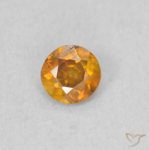 0.27ct 天然 アプリコットオレンジ 閃亜鉛鉱, ラウンド, SI