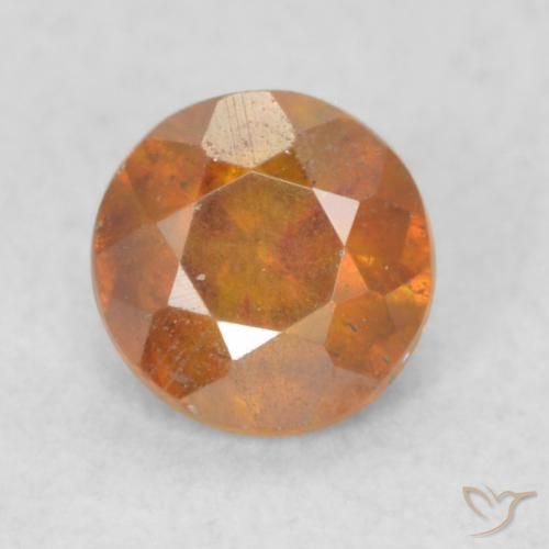 0.45ct 天然 アースオレンジ 閃亜鉛鉱, ラウンド, SI
