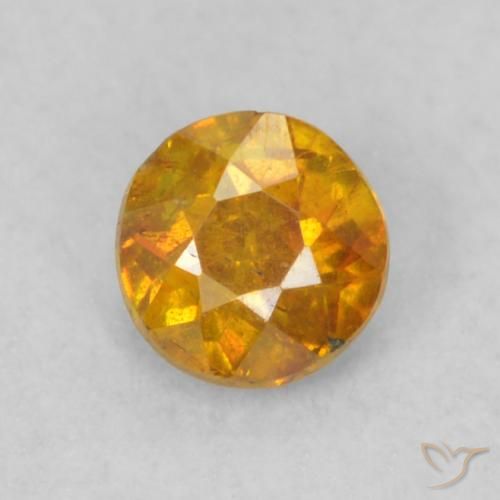 0.25ct 天然 ハニーオレンジ 閃亜鉛鉱, ラウンド, SI