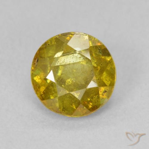 1.10ct 天然 黄色がかったゴールド 閃亜鉛鉱, ラウンド, SI