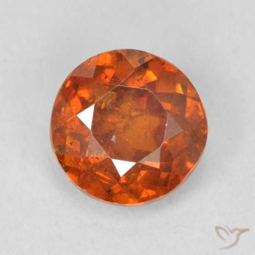 1.31ct 天然 ディープオレンジ 閃亜鉛鉱, ラウンド, SI