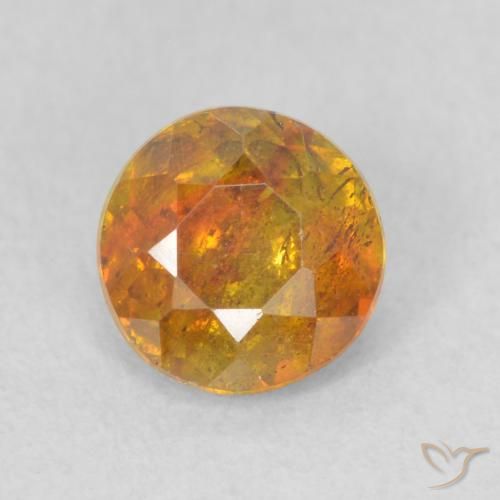 0.88ct 天然 ゴールドブラウン 閃亜鉛鉱, ラウンド, SI