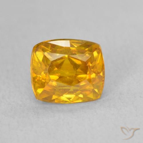 1.71ct 天然 オレンジゴールド 閃亜鉛鉱, クッション, VS-SI
