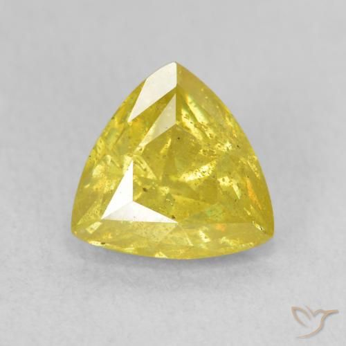 2.25ct 天然 茶色がかった黄色 閃亜鉛鉱, トリリオン, SI