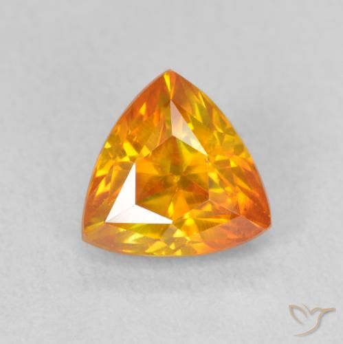 1.48ct 天然 アプリコットオレンジ 閃亜鉛鉱, トリリオン, SI