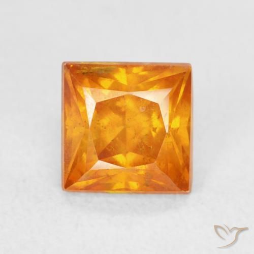 1.33ct 天然 アプリコットオレンジ 閃亜鉛鉱, 四角形, SI