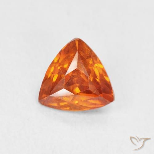 0.97ct 天然 ファイアオレンジ 閃亜鉛鉱, トリリオン, SI