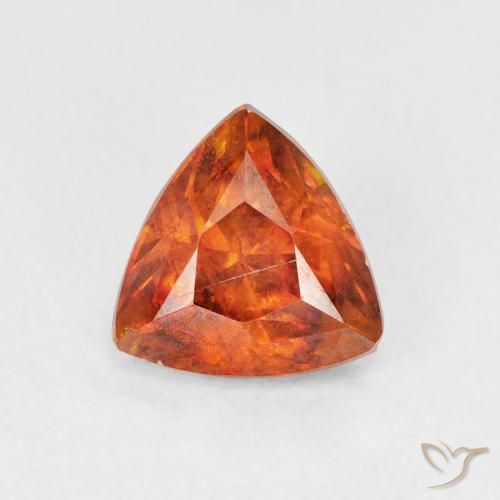 1.59ct 天然 ミディアムオレンジ 閃亜鉛鉱, トリリオン, SI