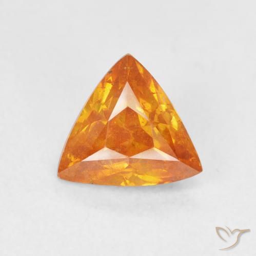 1.67ct 天然 アプリコットオレンジ 閃亜鉛鉱, トリリオン, SI