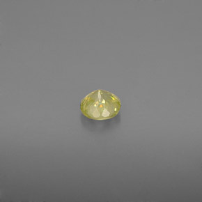 0.35カラットの天然緑がかった黄色スフェーン（4.13 mm・ラウンドカット）