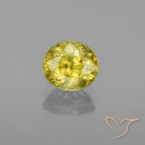 1.23ct 天然 サイバーイエロー スフェーン, 楕円形, SI