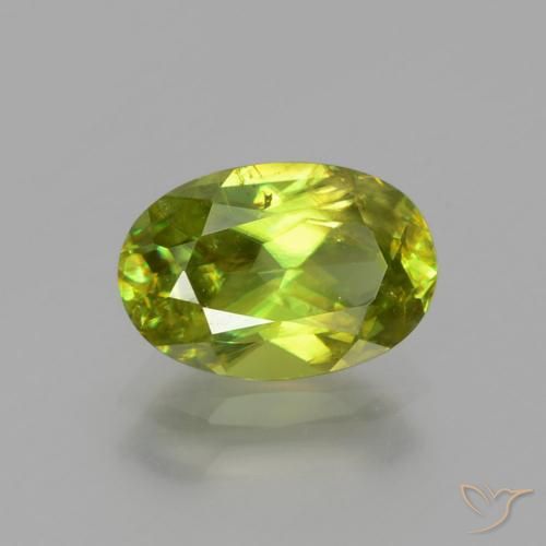 1.76ct 天然 鮮やかなグリーン スフェーン, 楕円形, SI